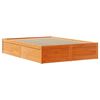 vidaXL Estructura cama con cabecero madera pino marr&oacute;n cera 150x200 cm