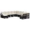 vidaXL Conjunto de sof&aacute;s de jard&iacute;n 11 uds. Negro rat&aacute;n sint&eacute;tico