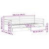 vidaXL Sofá cama con cajones madera maciza de pino blanca 90x190 cm