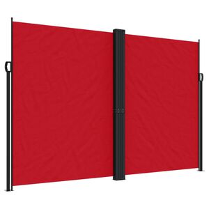 vidaXL Toldo lateral retr&aacute;ctil rojo 220x1000 cm