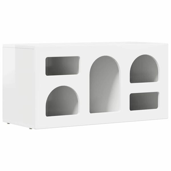 vidaXL Mueble de TV brillante 80 x 35 x 40 cm Madera de ingenier&iacute;a