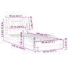 vidaXL Estructura de cama Viana con LED sin colch&oacute;n capuchino 80x200 cm
