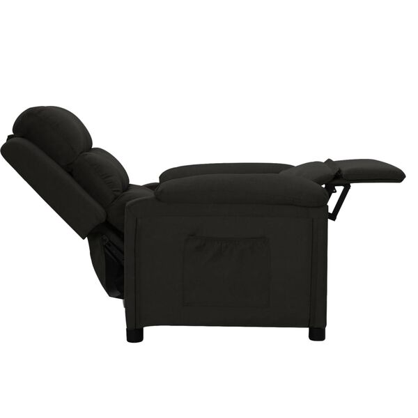 vidaXL Sillón reclinable de tela negro