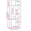 vidaXL Armario de madera de ingenier&iacute;a roble ahumado 70x42,5x225 cm