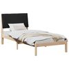 vidaXL Estructura de cama con cabecera Marr&oacute;n y negro 100 x 200 cm