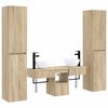 vidaXL Juego de muebles de ba&ntilde;o 5 uds. Roble Sonoma 33 x 34,5 x 160 cm