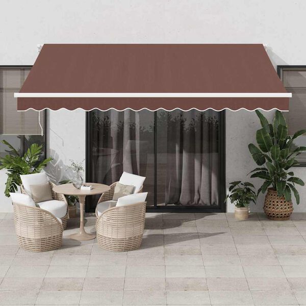vidaXL Toldo retráctil automático marrón 400x300 cm