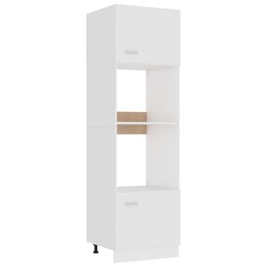 vidaXL Mueble para microondas "Lyon" blanco 60x57x207 cm madera de ingenier&iacute;a