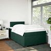 vidaXL Cama box spring con colch&oacute;n terciopelo verde oscuro 120x200 cm