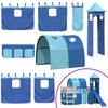 vidaXL Cortinas para cama alta con t&uacute;nel y torre azul