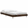 vidaXL Estructura de cama sin colch&oacute;n madera roble ahumado 90x190 cm