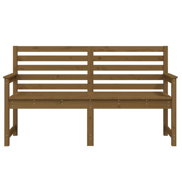 vidaXL Banco de jard&iacute;n madera maciza pino marr&oacute;n miel 159,5x48x91,5 cm