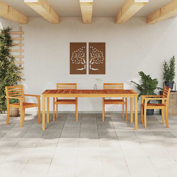 vidaXL Conjunto de Comedor de Jard&iacute;n 7 pcs Marr&oacute;n