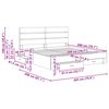 vidaXL Estructura de cama con caj&oacute;n 200 x 200 cm Madera de ingenier&iacute;a