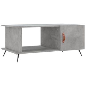 vidaXL Mesa de centro madera contrachapada gris hormig&oacute;n 90x50x40 cm