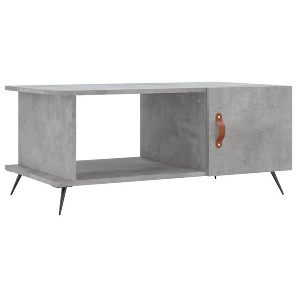 vidaXL Mesa de centro madera contrachapada gris hormig&oacute;n 90x50x40 cm