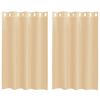vidaXL Cortinas de gasa con ojales 2 uds arena