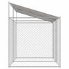 vidaXL Jaula para perro Plateado 400 x 200 x 256 cm Acero Galvanizado