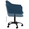 vidaXL Silla de comedor giratoria 6 uds terciopelo azul