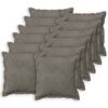 vidaXL Coj&iacute;n 12 uds. HOUTEN Gris Claro 40 x 40 cm Terciopelo