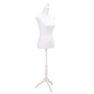 vidaXL Maniqu&iacute; busto de mujer exhibici&oacute;n blanco