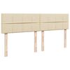 vidaXL Cama box spring con colch&oacute;n tela color crema 200x200 cm