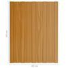 vidaXL Panel de techo 12 pcs Natural 60 x 45 cm Acero galvanizado