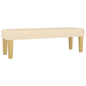 vidaXL Banco de tela color crema 100x30x30 cm