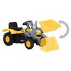 vidaXL Tractor de pedales con excavadora para ni&ntilde;os amarillo y negro
