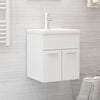 vidaXL Mueble con lavabo blanco madera contrachapada