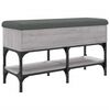 vidaXL Banco zapatero madera de ingenier&iacute;a gris Sonoma 82x32x45 cm