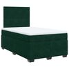 vidaXL Cama box spring con colch&oacute;n terciopelo verde oscuro 120x200 cm
