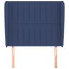 vidaXL Cabecero con orejas de tela azul 103x23x118/128 cm