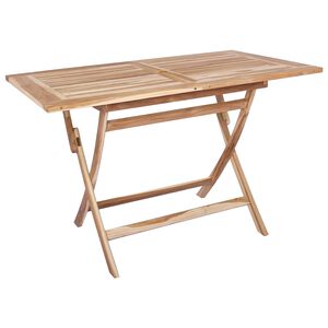 vidaXL Mesa de jard&iacute;n plegable Natural 120 x 70 x 75,5 cm