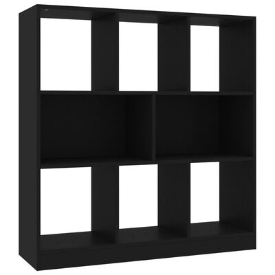 vidaXL Estantería librería madera contrachapada negro 97,5x29,5x100cm