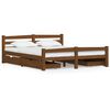 vidaXL Estructura de cama 4 cajones madera pino marr&oacute;n miel 160x200 cm