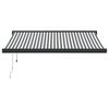 vidaXL Toldo retr&aacute;ctil aluminio y tela antracita y blanco 3,5x2,5 m