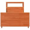 vidaXL Estructura de cama sin colchón madera maciza marrón 75x190 cm
