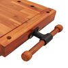 vidaXL Tablero banco de trabajo con tornillo banco madera 52x36x9,5 cm