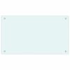 vidaXL Salpicaderos de cocina 2 uds vidrio templado blanco 70x40 cm