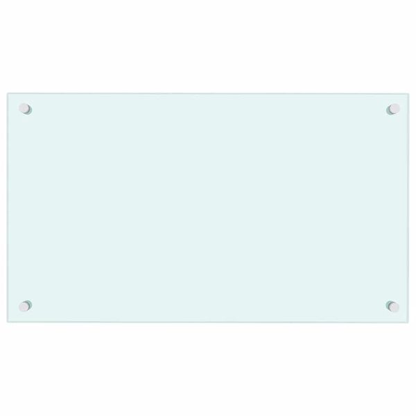 vidaXL Salpicaderos de cocina 2 uds vidrio templado blanco 70x40 cm