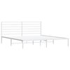 vidaXL Estructura cama sin colchón con cabecero metal blanco 183x213cm