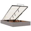 vidaXL Cama otomana con colch&oacute;n y luces LED tela gris taup&eacute; 120x190cm