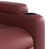 vidaXL Sill&oacute;n reclinable elevable cuero artificial rojo tinto