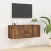 vidaXL Mueble para TV de pared roble ahumado 100x34,5x40 cm