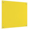 vidaXL Salpicadero de cocina Amarillo 70 x 60 cm vidrio templado