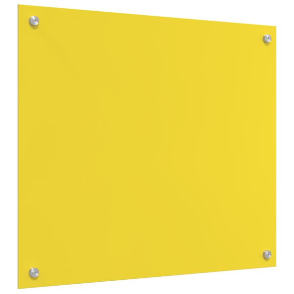 vidaXL Salpicadero de cocina Amarillo 70 x 60 cm vidrio templado