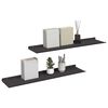 vidaXL Estante flotante 2 pcs Negro 80 x 18 x 2,5 cm Acero