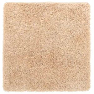 vidaXL Alfombra peluda de pelo largo NAVARRA beige 120x120cm poli&eacute;ster