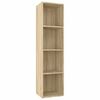 vidaXL Estanter&iacute;a libros/mueble TV contrachapada roble 36x30x143 cm